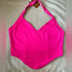 Hot Pink Corset Halter Top